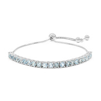 Himmelblauer Topas-Silberarmband