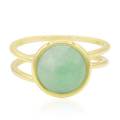 Grüner Jadeit-Goldring