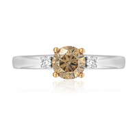 SI2 Schokoladen-Diamant-Goldring (CIRARI)