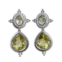 Ouro Verde-Quarz-Silberohrringe (Dallas Prince Designs)
