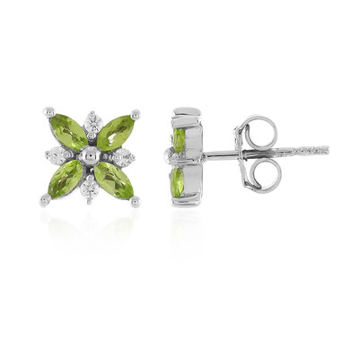 Peridot-Silberohrringe