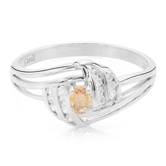 Padparadscha-Saphir-Silberring