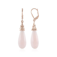 Pinkfarbener Opal-Silberohrringe