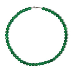 Grüner Onyx-Silberhalskette