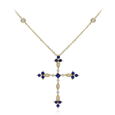 Ceylon-Saphir-Goldhalskette (CIRARI)