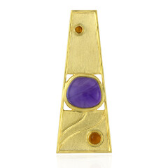 Sambia-Amethyst-Silberanhänger