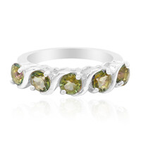 Grüner Mystik-Quarz-Silberring
