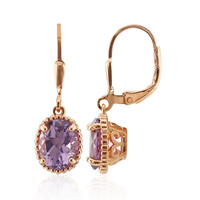 Bolivianischer Amethyst-Silberohrringe