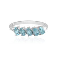 Blauer Apatit-Silberring