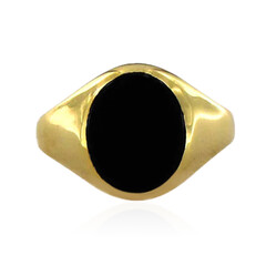 Schwarzer Onyx-Silberring