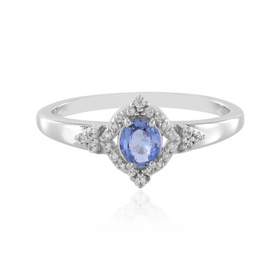 Blauer Ceylon-Saphir-Silberring