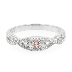 Padparadscha-Saphir-Silberring