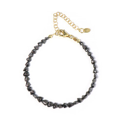 Schwarzer Diamant-Silberarmband