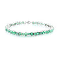 Sambia-Smaragd-Silberarmband