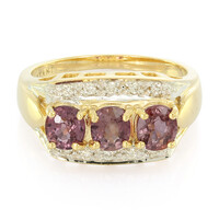 Nicht erhitzter Padparadscha-Saphir-Goldring (AMAYANI)