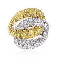 Gelber SI2 Brillant-Goldring (CIRARI)