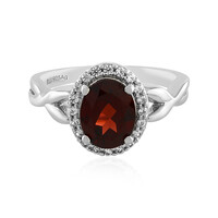 Indischer Granat-Silberring