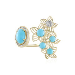 Sleeping Beauty-Türkis-Goldring (Ornaments by de Melo)