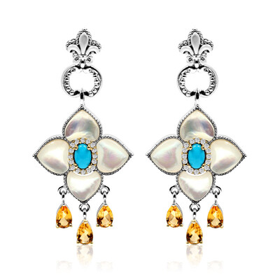 Edelstein-Silberohrringe (Dallas Prince Designs)