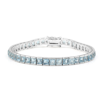 Himmelblauer Topas-Silberarmband