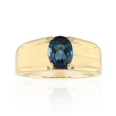 Londonblauer Topas-Goldring