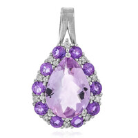 Lavendel-Amethyst-Silberanhänger