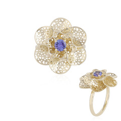 AAA-Tansanit-Goldring (Ornaments by de Melo)
