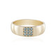 Blauer I2 Brillant-Silberring