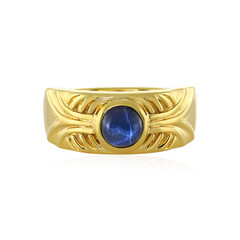 Blauer Stern-Saphir-Silberring