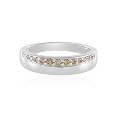 I2 Champagner-Diamant-Silberring