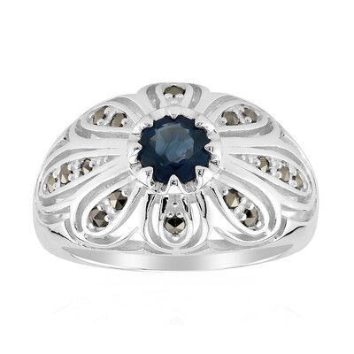 Blauer Saphir-Silberring (Annette classic)