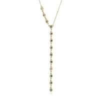 Himmelblauer VS1 Brillant-Goldcollier