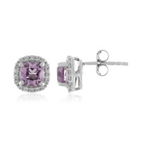 Lavendel-Amethyst-Silberohrringe