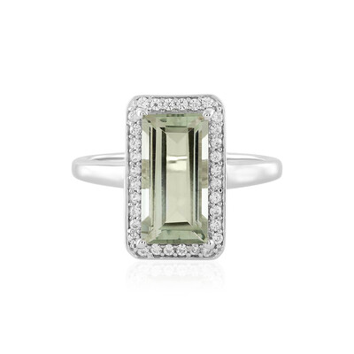 Grüner Amethyst-Silberring