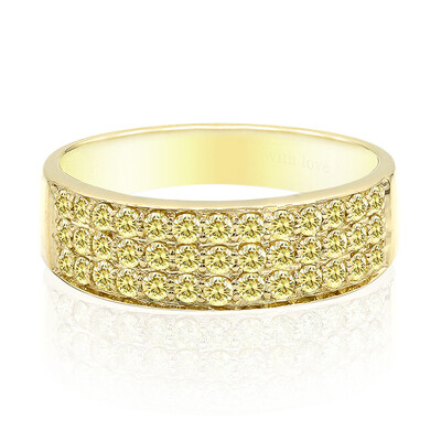 SI Kanariengelber Brillant-Goldring (Annette)