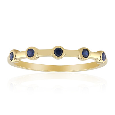 Blauer Saphir-Goldring