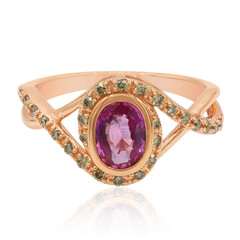 Pinkfarbener Saphir-Goldring