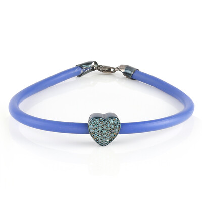 Blauer Diamant-Silberarmband