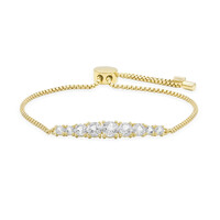 Weißer Topas-Silberarmband