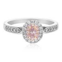 Pinkfarbener I1 Brillant-Goldring (CIRARI)