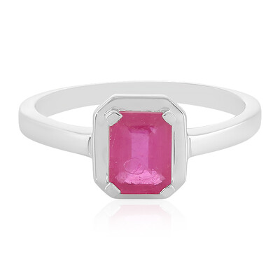 Pinkfarbener Madagaskar-Saphir-Silberring