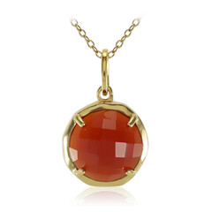 Roter Onyx-Silberhalskette