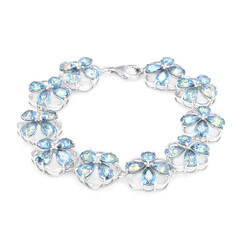 Mondschein-Topas-Silberarmband