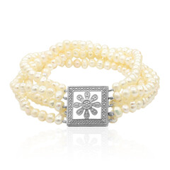 Süßwasserzuchtperlen-Silberarmband