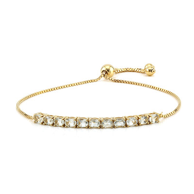 Grüner Amethyst-Silberarmband