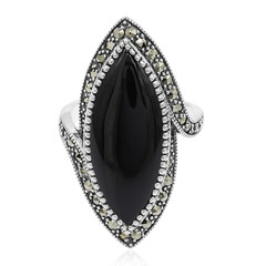Onyx-Silberring