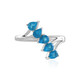 Neonblauer Apatit-Silberring