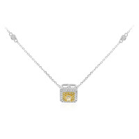 Gelber SI2 Brillant-Goldhalskette (CIRARI)