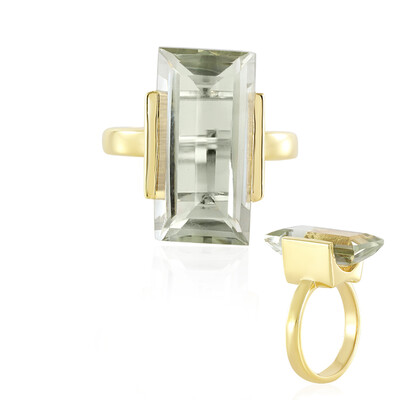 Grüner Amethyst-Silberring