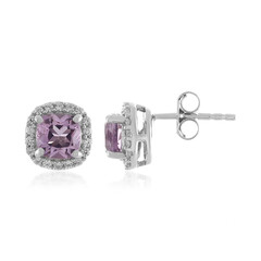 Lavendel-Amethyst-Silberohrringe